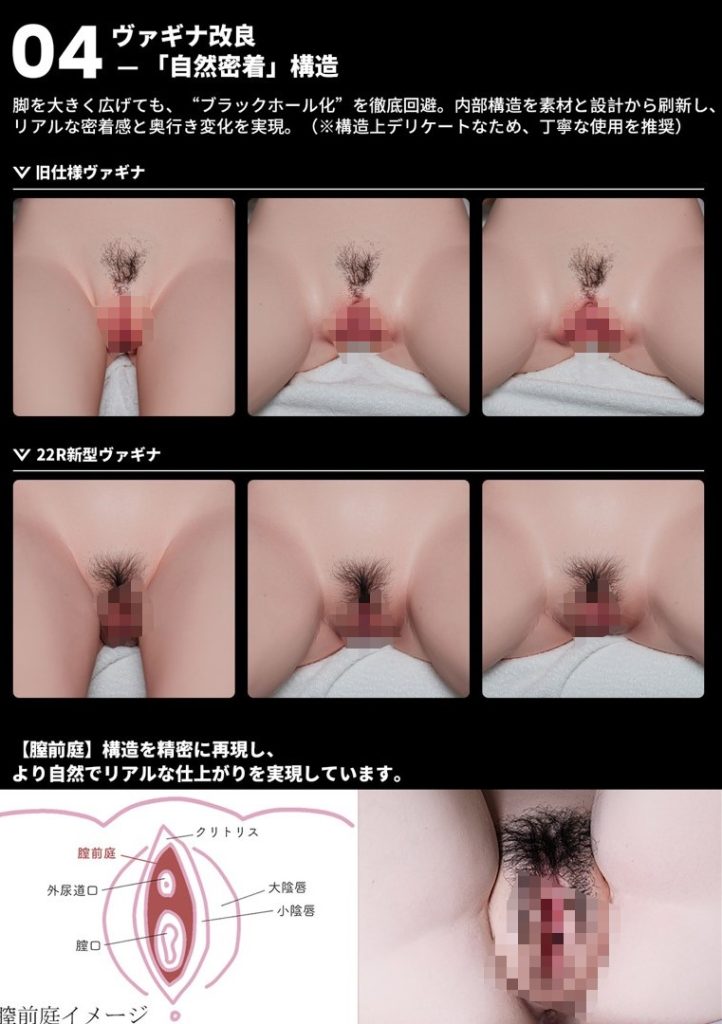 膣前庭構造まで備えた究極のリアル仕様