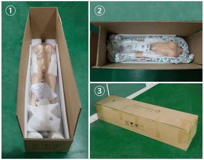 ラブドールの丁寧な梱包例