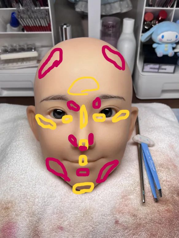 ラブドーrのシェーディング（ノーズシャドウ）のやり方