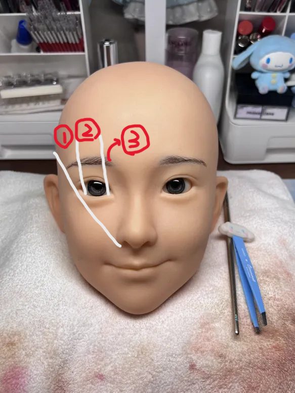 ラブドールのアイブロウ（眉毛）のやり方